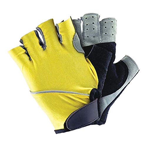 Reis RK3-Finl Mechanics Gloves Sporthandschuhe, Gelb-Schwarz-Grau, L Größe, 12 Stück von REIS