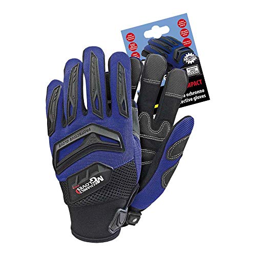 Reis RMC-IMPACT_NBL Mechanics Gloves Schutzhandschuhe, Blau-Schwarz, L Größe von REIS