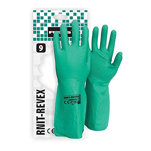 Reis RNIT-REVEX9 Schutzhandschuhe, Grün, 9 Größe, 12 Stück von REIS