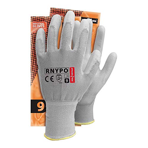 Reis RNYPO_SS7 Schutzhandschuhe, Stahlblau-Grau, 7 Größe, 12 Stück von REIS