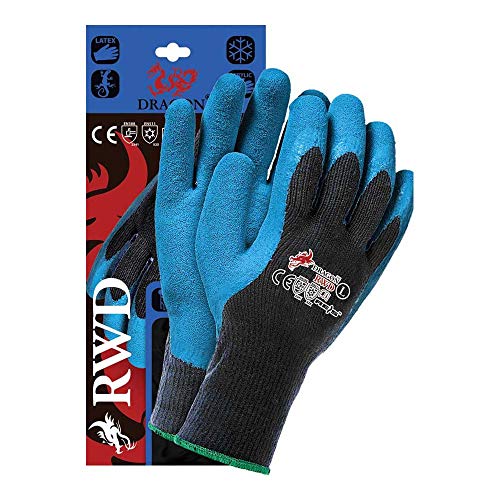 Reis RWDL Dragon Schutzhandschuhe, Schwarz-Blau, L Größe, 6 Stück von REIS