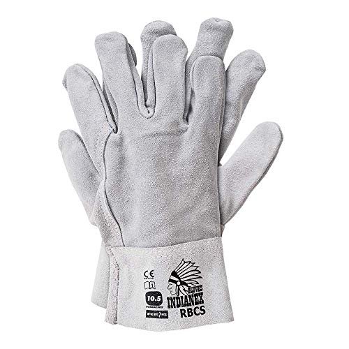 Reis Rbcs Indianex Gloves Schutzhandschuhe, Hellgrau, 10.5 Größe, 12 Stück von REIS