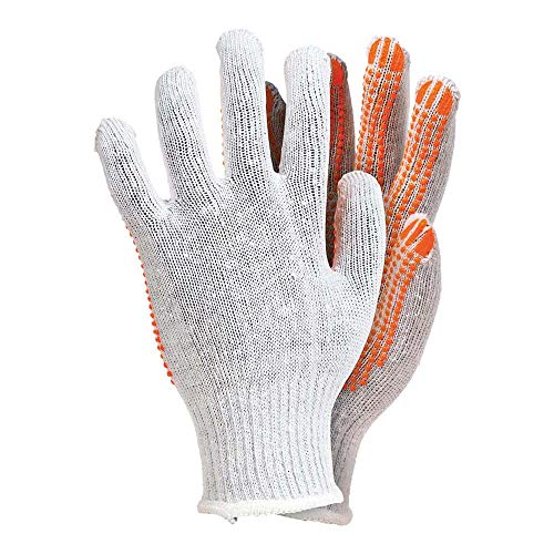 Reis Rdzn-Flexifluo10 Schutzhandschuhe, Weiß-Orange, 10 Größe, 12 Stück von REIS