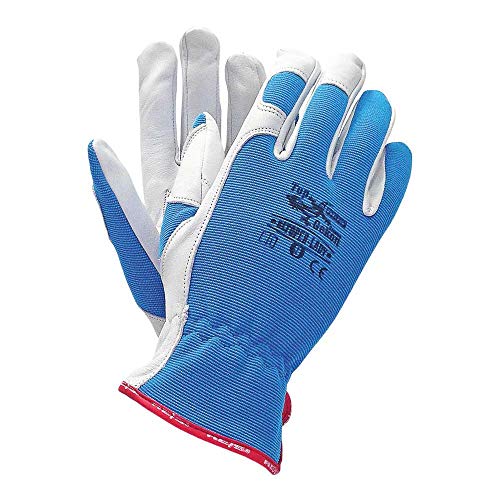 Reis Rltoper-LADY5 Topgekon Schutzhandschuhe, Blau-Weiß, 5 Größe, 12 Stück von REIS