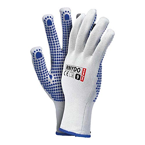 Reis Rnydo9 Schutzhandschuhe, Weiß-Blau, 9 Größe, 12 Stück Reis Rnydo9 Schutzhandschuhe, Weiß-Blau, 9 Größe, 12 Stück von REIS