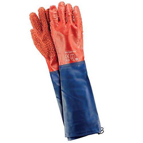 Reis Rpcv60-Fish Schutzhandschuhe, Rot-Blau, 10 (60cm) Größe, 6 Stück von REIS