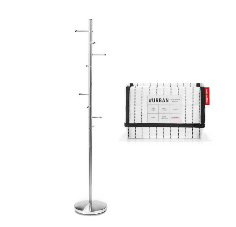 REISENTHEL® Garderobenständer aus Edelstahl, Garderobe mit 8 Haken - praktische 5 Liter Schrankbox von REISENTHEL®