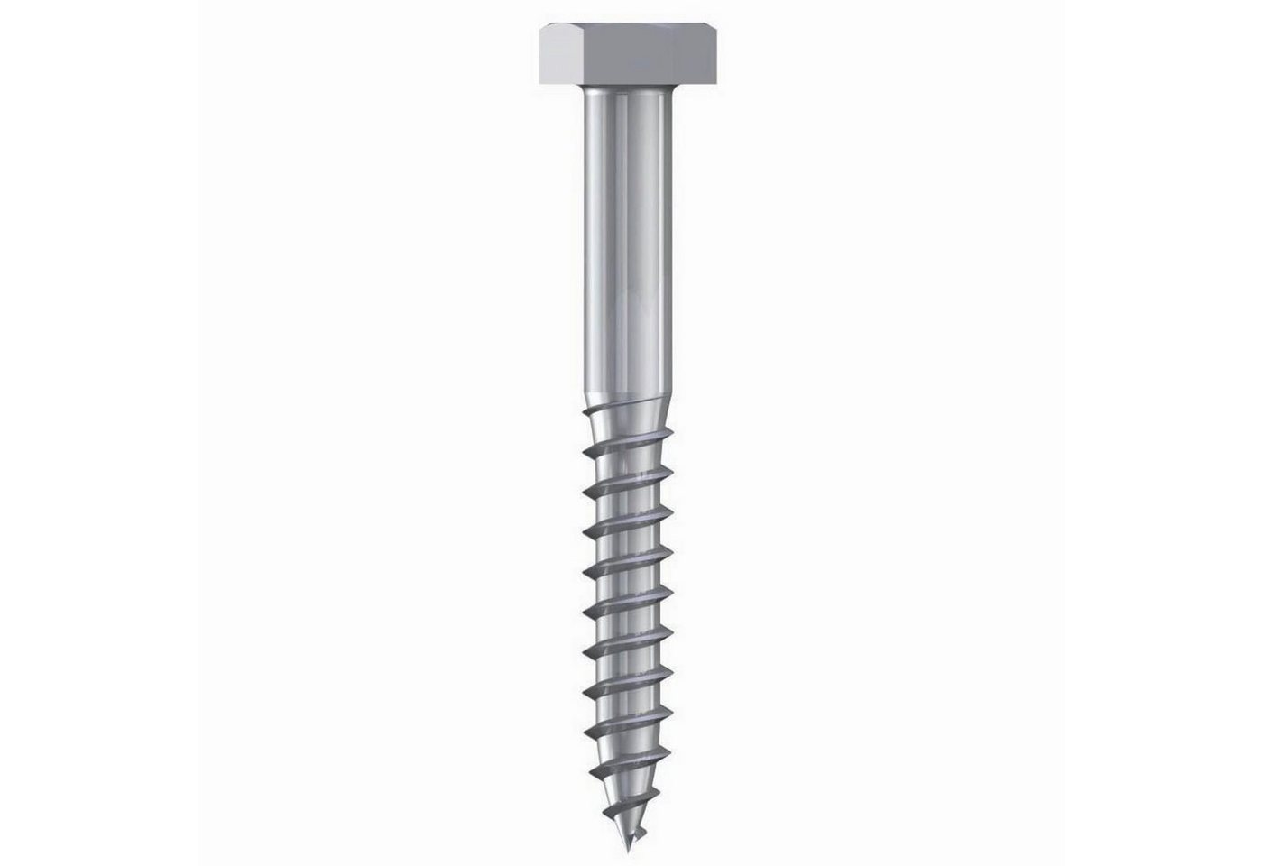 REISSER-Schraubentechnik GmbH Sechskant-Holzschraube SB Schlüsselschrauben V2A 10 x 100 Paket 50 Stück Edelstahl A2, gebeiz, (50 St) von REISSER-Schraubentechnik GmbH