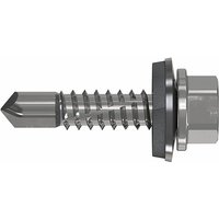 Reisser - Refabo Plus Bohrschrauben 5,5x50 rp-k - selbstschneidende Schrauben mit angepresster Scheibe und E16 Dichtung, Bimetall Edelstahl A2 / von REISSER