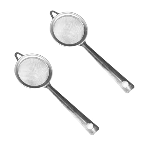 2 Teiliges Edelstahlsieb Set Zum Kochen Braten Und Backaufgaben Lebensmittelqualität Metallmehl Sieves Küchenwerkzeug Ölgittersieg von REITINGE
