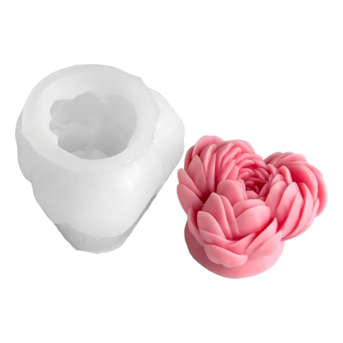 Kerzenformgüsse Epoxidharzformen Pfingstrosenblume Silikonformen Pflaster Schimmel Silikonform Pfingstrose Blüten Kerzenkerzen Handgefertigtes Handgefertigtes Gießen von REITINGE