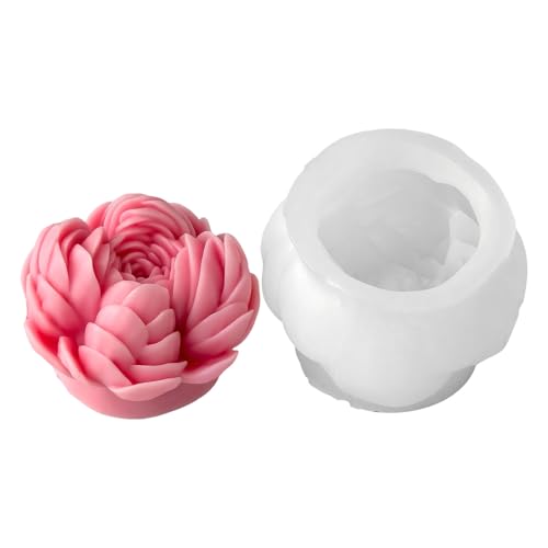 Kerzenformgüsse Epoxidharzformen Pfingstrosenblume Silikonformen Pflaster Schimmel Silikonform Pfingstrose Blüten Kerzenkerzen Handgefertigtes Handgefertigtes Gießen von REITINGE
