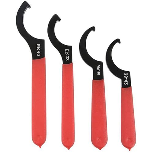 REITINGE 4pcs Round Nusshakenkopfschlüssel Gebogene Kieferdesign Für Enge Stahlstahlkonstruktion Auto Reparaturwerkzeugsatzgewinde Gewindeschlüssel REITINGE 4pcs Round Nusshakenkopfschlüssel Gebogene Kieferdesign Für Enge Stahlstahlkonstruktion Auto Reparaturwerkzeugsatzgewinde Gewindeschlüssel von REITINGE