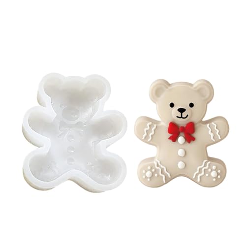 Weihnachtsbären Fondant Schimmelmiss Mehrputzige Silikonkerzenformen Für Handgefertigte Kerzenseife Seifenkuchen Backbacken Party Dekoration Schimmelpilze von REITINGE