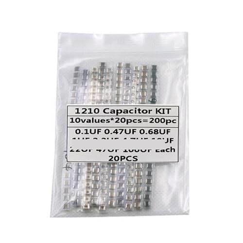 REIUAFWYGV 1210 SMD Capacitor Assorted KIT,10values*20PCS=200PCS 100nF~100uF Samples Kit Electronic DIY kit von REIUAFWYGV
