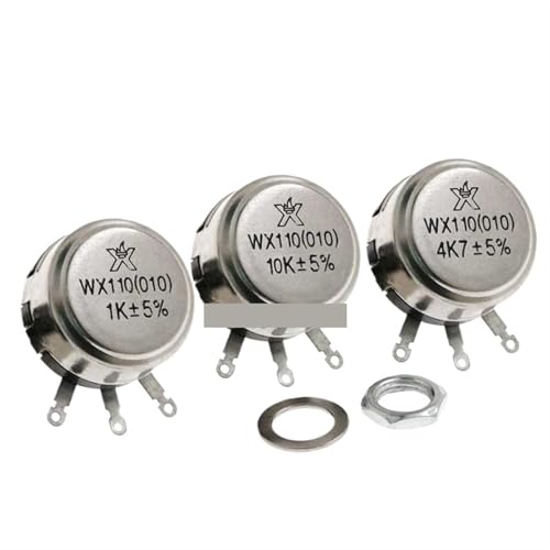 REIUAFWYGV 1PCS WX110 010 Single-Turn Wirewound Potentiometer 1W 470R 1K 2K2 5K6 10K 4.7K 22K 3K3(10K Ohm) von REIUAFWYGV
