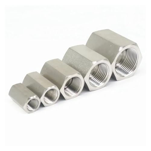 REIUAFWYGV 1pc 1/2" BSPP Female 304 Stainless Steel Hex Nut Rod Pipe Fitting Connector Adapter Max Pressure 600 Bar REIUAFWYGV 1pc 1/2" BSPP Female 304 Stainless Steel Hex Nut Rod Pipe Fitting Connector Adapter Max Pressure 600 Bar von REIUAFWYGV