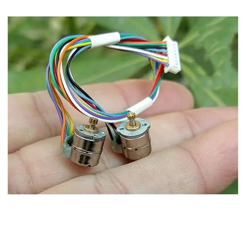 REIUAFWYGV 2pcs 2-Phase 4-Wire 8MM Small Stepper Electronic Starter Set Shaft-Dia 2mm DC5V with 9 Teeth 0.2M Metal Gear REIUAFWYGV 2pcs 2-Phase 4-Wire 8MM Small Stepper Electronic Starter Set Shaft-Dia 2mm DC5V with 9 Teeth 0.2M Metal Gear von REIUAFWYGV