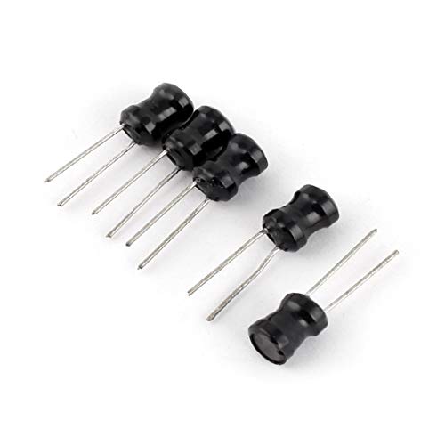 REIUAFWYGV 5 Stück 100 MH Empfohlene Induktivität 6 mm x 8 mm, abgeschirmt, zuverlässige Wirksamkeit, 2P-DIP-Induktivitäten mit radialem Anschluss, elektrische Komponente von REIUAFWYGV