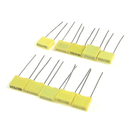 REIUAFWYGV 50PCS 100V 102J~474J Polypropylene Film Capacitor Kit 102J 152J 332J 472J 103J 333J 473J 104J 224J 474J Capacitor Assorted Kit REIUAFWYGV 50PCS 100V 102J~474J Polypropylene Film Capacitor Kit 102J 152J 332J 472J 103J 333J 473J 104J 224J 474J Capacitor Assorted Kit von REIUAFWYGV