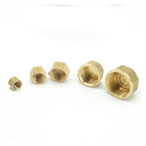 REIUAFWYGV 5pcs 1/4" BSPP Female Brass Pipe Countersunk Hex Head Socket End Cap Pipe Fittings REIUAFWYGV 5pcs 1/4" BSPP Female Brass Pipe Countersunk Hex Head Socket End Cap Pipe Fittings von REIUAFWYGV