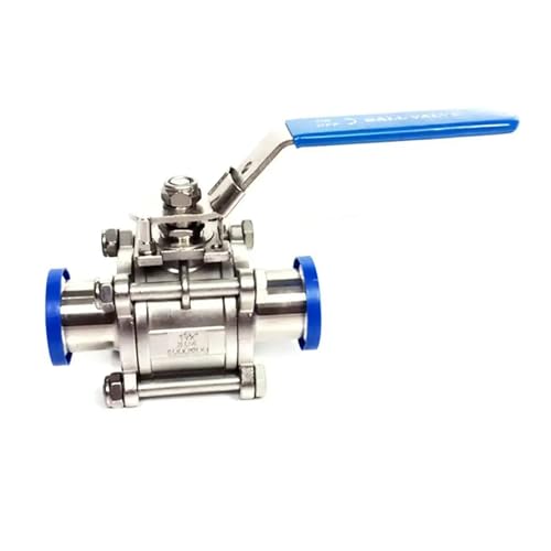 REIUAFWYGV Fit 19mm 3/4" Pipe OD x 1.5" Tri Clamp 3-Piece Ball Shut Off Valve SUS 304 Stainless Beer Brewing Home Factory von REIUAFWYGV