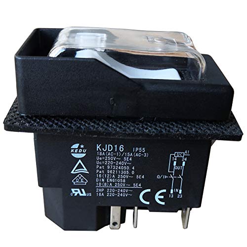 REIUAFWYGV Industrielle Drucktastenschalter Wasserdichter elektromagnetischer Magnetschalter KJD16 16A 2HP for elektrische Mühle, weiß REIUAFWYGV Industrielle Drucktastenschalter Wasserdichter elektromagnetischer Magnetschalter KJD16 16A 2HP for elektrische Mühle, weiß von REIUAFWYGV