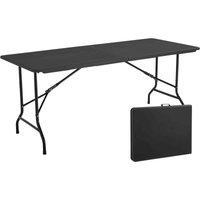 8-Sitzer-Klapptisch von 180 cm aus schwarzem HDPE Schwarz von REKKEM