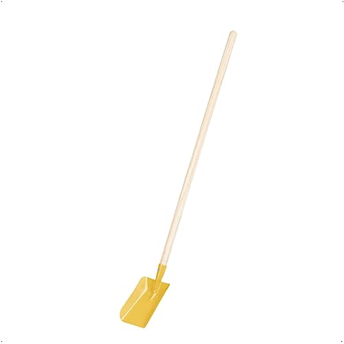 Rekord Kinderschaufel (Metall) mit Holz-Stiel (76 cm) | Strandschaufel für Kinder (Gelb) von REKORD Qualität in Ihrer Hand
