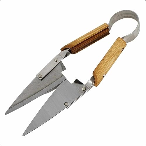 Rekord Schafschere für Buchsbaum mit scharfer, robuster Klinge und Holzgriff, Gesamtlänge: 30 cm, Klingenlänge: 12 cm, Grifflänge: 8 cm, Buchsbaumschere von REKORD Qualität in Ihrer Hand