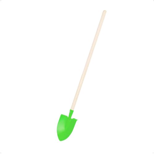 Rekord Spitzspaten für Kinder (Metall, Grün) mit 76 cm Stiel aus Naturholz, Maße Spitzspaten ca. 15 x 16,5 cm, Gesamtlänge 92 cm, für Kinder ab 3 Jahren von REKORD Qualität in Ihrer Hand