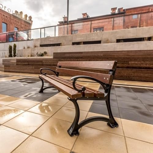 REKORD Gartenbank 170 x 59 x 73 cm Robuste Parkbank aus Metall und Holz mit Rückenlehne wetterfeste Outdoor Sitzbank Bank für Garten Terrasse Balkon Vorgarten - Gdansk BIS - Palisander REKORD Gartenbank 170 x 59 x 73 cm Robuste Parkbank aus Metall und Holz mit Rückenlehne wetterfeste Outdoor Sitzbank Bank für Garten Terrasse Balkon Vorgarten - Gdansk BIS - Palisander von REKORD