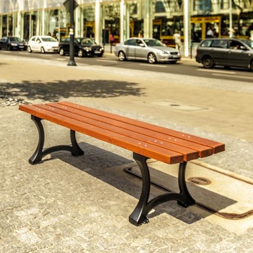 REKORD Gartenbank 70 x 45 x 40,5 cm Robuste Parkbank aus Metall und Holz mit Rückenlehne wetterfeste Outdoor Sitzbank Bank für Garten Terrasse Balkon Vorgarten - LODZKA BO - Palisander REKORD Gartenbank 70 x 45 x 40,5 cm Robuste Parkbank aus Metall und Holz mit Rückenlehne wetterfeste Outdoor Sitzbank Bank für Garten Terrasse Balkon Vorgarten - LODZKA BO - Palisander von REKORD