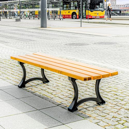 REKORD Gartenbank 70 x 45 x 40,5 cm Robuste Parkbank aus Metall und Holz mit Rückenlehne wetterfeste Outdoor Sitzbank Bank für Garten Terrasse Balkon Vorgarten - LODZKA BO - TEK REKORD Gartenbank 70 x 45 x 40,5 cm Robuste Parkbank aus Metall und Holz mit Rückenlehne wetterfeste Outdoor Sitzbank Bank für Garten Terrasse Balkon Vorgarten - LODZKA BO - TEK von REKORD