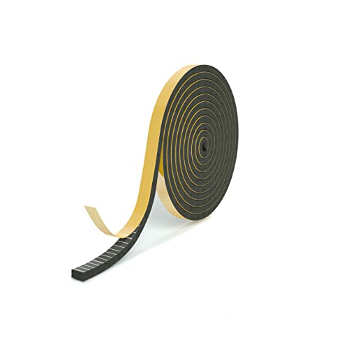 RELAWI Dichtungsband selbstklebend für Türen und Fenster - Türdichtung selbstklebend perfekt für Altbautüren, die Haustür, Fenster - Dichtband aus Moosgummi EPDM - wasserdicht(6x3mm, 10 Meter) von RELAWI