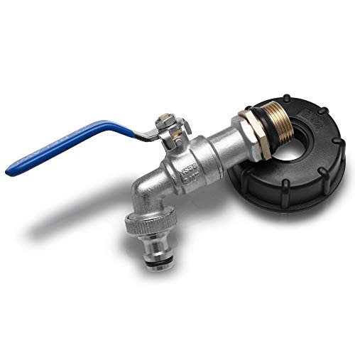 Premium 3/4“ Zoll Wasserhahn für IBC Tank - Adapter kompatibel mit Gardena Anschluss - das perfekte Zubehör für den Wassertank im Garten von RELAWI