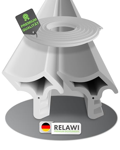 Stahlzargendichtung aus TPE | Dichtungshöhe 14mm, 15mm Falz | Stahltürdichtung zum Heizkosten sparen und als Lärmschutz (Grau, 5m) von RELAWI