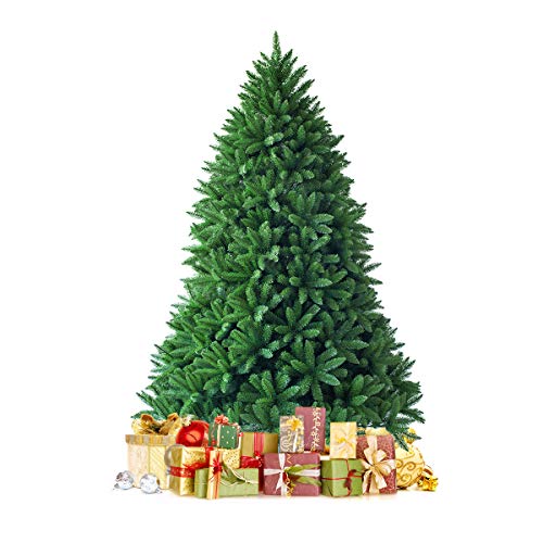 RELAX4LIFE 150/180/225cm Künstlicher Weihnachtsbaum, Tannenbaum mit feuerhemmenden PVC-Zweigen, Kunstbaum mit Metallständer, Automatische Öffnung, Weihnachtsdekoration in Haus & Geschäft, Grün (150cm) von RELAX4LIFE