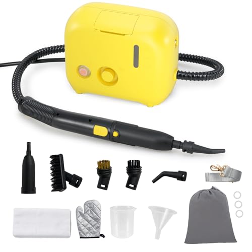 RELAX4LIFE Dampfreiniger, Leistung: 1600W, Aufheizzeit: 10 s, Kontinuierlich nachfüllbar, Tank: 1000ml, mit einstellbarer Geschwindigkeit, Dampfreiniger Handgerät mit Bürstenköpfen & Schultergurt RELAX4LIFE Dampfreiniger, Leistung: 1600W, Aufheizzeit: 10 s, Kontinuierlich nachfüllbar, Tank: 1000ml, mit einstellbarer Geschwindigkeit, Dampfreiniger Handgerät mit Bürstenköpfen & Schultergurt von RELAX4LIFE