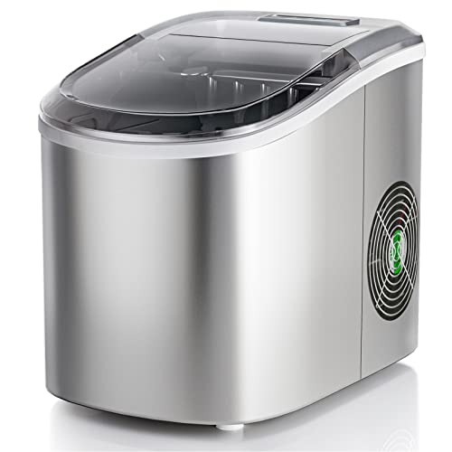 RELAX4LIFE Eiswürfelmaschine mit einer Eisproduktionskapazität von ca. 0,6 kg/h, 9 Stücke, Eiswürfelbereiter mit 2,2 Liter Wassertank, Ice Maker Produktionszeit 6-13 min von RELAX4LIFE