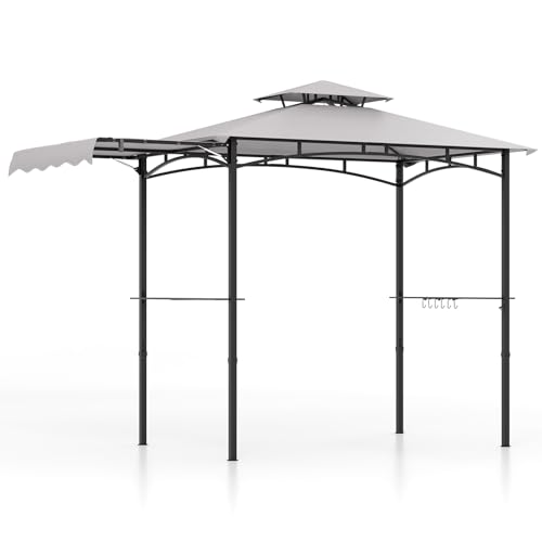 RELAX4LIFE Grillpavillon Wetterfest, mit Doppeldach & Seitendach, Grillüberdachung mit Seitenregalen, Haken & Flaschenöffner, BBQ Grill Pavillon, Outdoor Grillunterstand, Gartenpavillon 318x153x250cm RELAX4LIFE Grillpavillon Wetterfest, mit Doppeldach & Seitendach, Grillüberdachung mit Seitenregalen, Haken & Flaschenöffner, BBQ Grill Pavillon, Outdoor Grillunterstand, Gartenpavillon 318x153x250cm von RELAX4LIFE