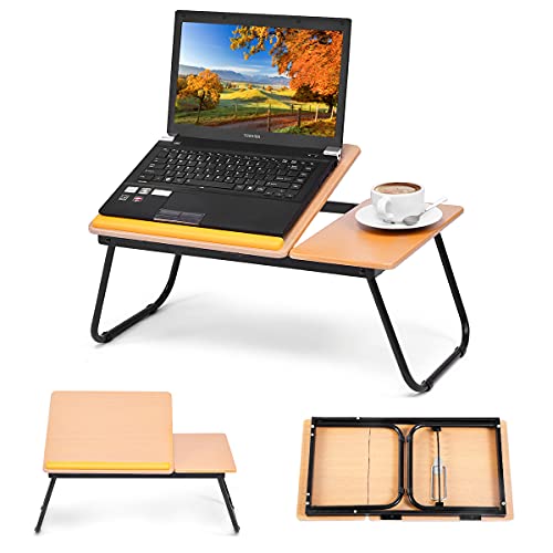 RELAX4LIFE Laptoptisch, Notebooktisch, Notebookständer, Lapdesks für Schlafsaal, Bett, Sofa, Rasen, Faltbarer Tisch für Lesen, Frühstück, Arbeitstisch tragbar, Betttisch stabil, 55 x 32 cm (L x B) von RELAX4LIFE