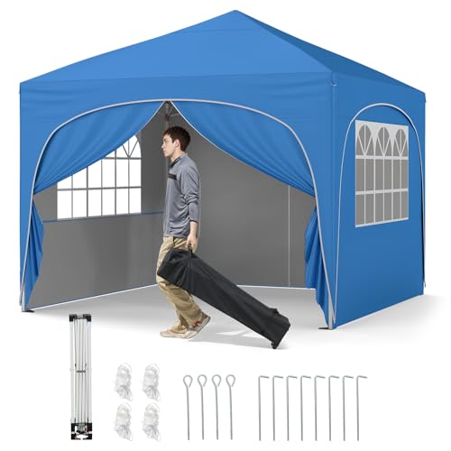 RELAX4LIFE Pavillon 3 x 3 m, tragbarer Faltpavillon mit 4 abnehmbaren Seitenteilen & 4 Sandsäcken, Gartenpavillon wasserdicht & sonnenbeständig, stabiles Außenzelt für Party Camping Picknick (Blau) RELAX4LIFE Pavillon 3 x 3 m, tragbarer Faltpavillon mit 4 abnehmbaren Seitenteilen & 4 Sandsäcken, Gartenpavillon wasserdicht & sonnenbeständig, stabiles Außenzelt für Party Camping Picknick (Blau) von RELAX4LIFE