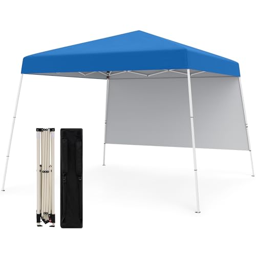 RELAX4LIFE Pop-up Pavillon 3 x 3 m, Faltpavillon mit 1 Seitenwänden, 4 Erdnägel, Rucksack, Tragbares Gartenpavillon, Wasserdicht & Sonnenbeständig, Faltbares Partyzelt für Garten Party Camping (Blau) RELAX4LIFE Pop-up Pavillon 3 x 3 m, Faltpavillon mit 1 Seitenwänden, 4 Erdnägel, Rucksack, Tragbares Gartenpavillon, Wasserdicht & Sonnenbeständig, Faltbares Partyzelt für Garten Party Camping (Blau) von RELAX4LIFE