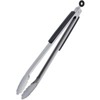10 x Grillzange, Edelstahl, Holzgriff, lange Kochzange für Grill & Küche, 38cm, Bratzange mit Öse, silber/schwarz im Set 10 x Grillzange, Edelstahl, Holzgriff, lange Kochzange für Grill & Küche, 38cm, Bratzange mit Öse, silber/schwarz im Set von RELAXDAYS