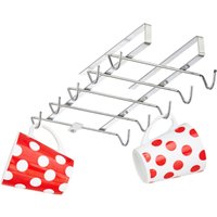 10 x Tassenhalter Schrankeinsatz für 10 Tassen, Metall Tassenaufhänger Küche, Schrank, Regal, hbt 6x14x28cm, silber 10 x Tassenhalter Schrankeinsatz für 10 Tassen, Metall Tassenaufhänger Küche, Schrank, Regal, hbt 6x14x28cm, silber von RELAXDAYS