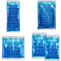15 x Kühlpads, 4 Größen, Kalt Warm Kompressen, mikrowellengeeignet, Gel Kühlkompressen, Kühlpacks, blau von RELAXDAYS