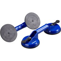 Relaxdays - 2 Kopf Saugheber 2er Set, Transport von Scheiben, Fliesen & Platten, Glasheber 80 kg, Saughalter ø 12 cm, blau von RELAXDAYS