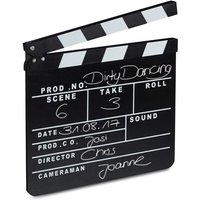 2 x Filmklappe Holz, Regieklappe zum Beschriften, Clapperboard, Szenenklappe, Hollywood Deko, HxB: 26 x 30 cm, schwarz 2 x Filmklappe Holz, Regieklappe zum Beschriften, Clapperboard, Szenenklappe, Hollywood Deko, HxB: 26 x 30 cm, schwarz von RELAXDAYS