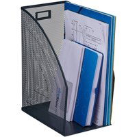 2 x Stehsammler, DIN A4, Mesh Design, HxBxT: 32 x 16 x 24,5 cm, Büro & Home-Office, Stehordner, Metall, anthrazit 2 x Stehsammler, DIN A4, Mesh Design, HxBxT: 32 x 16 x 24,5 cm, Büro & Home-Office, Stehordner, Metall, anthrazit von RELAXDAYS